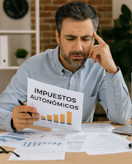 Personal del departamento fiscal revisando los impuestos autonómicos